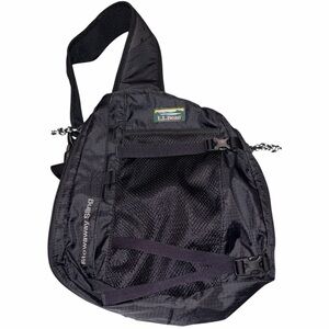 L.L. Bean Black Stowaway Slingpack Backpack Travel Bag
